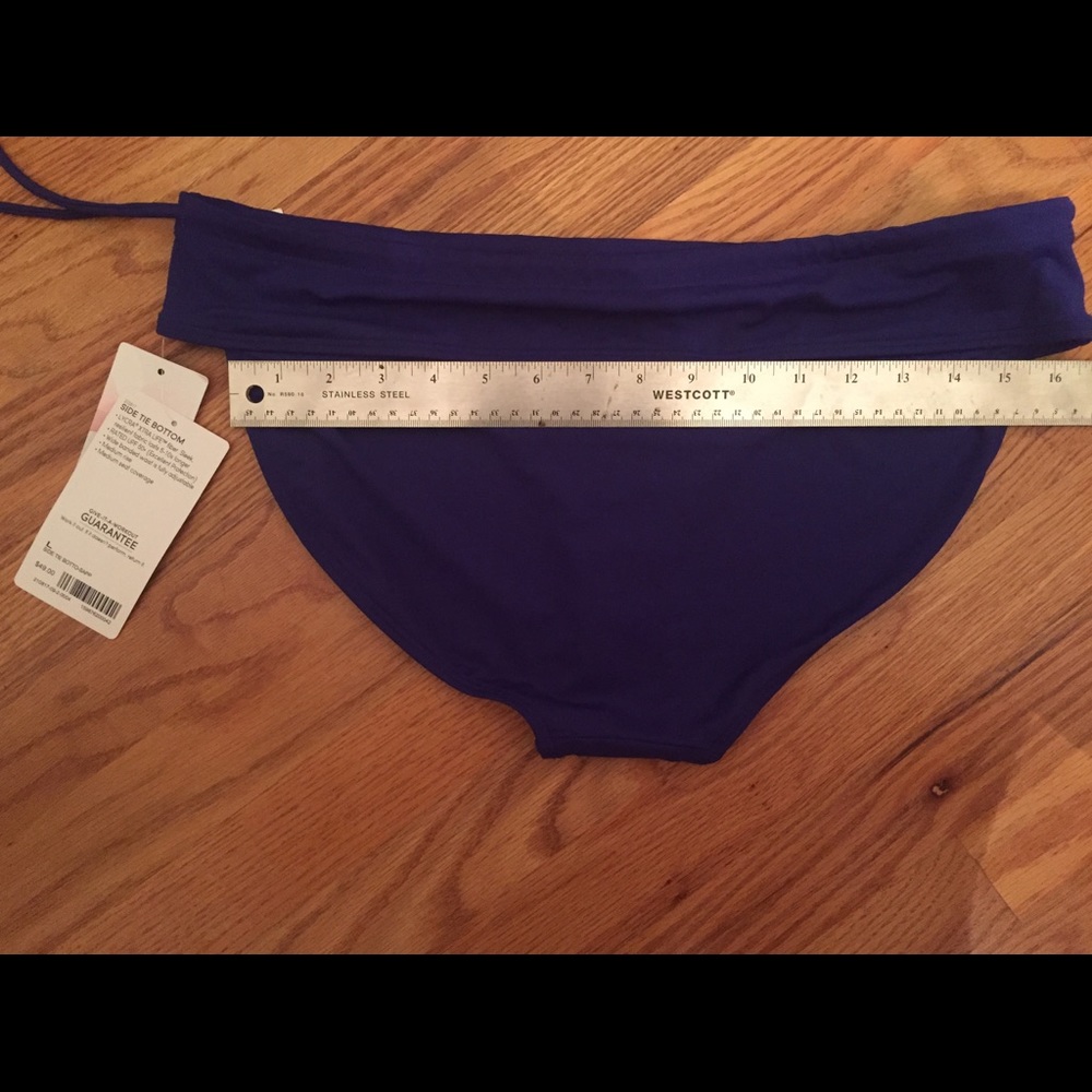 Athleta Side Tie Bikini Bottom - L Sapphire Blue or Black NWT - Picture 4 of 10
